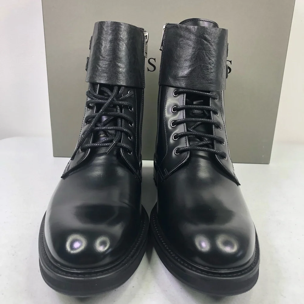 ALL Saints Men’s Beckworth Black Leather Boots - Picture 5 of 9